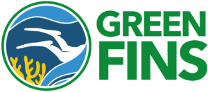 Green fins Thresher Shark Divers logo